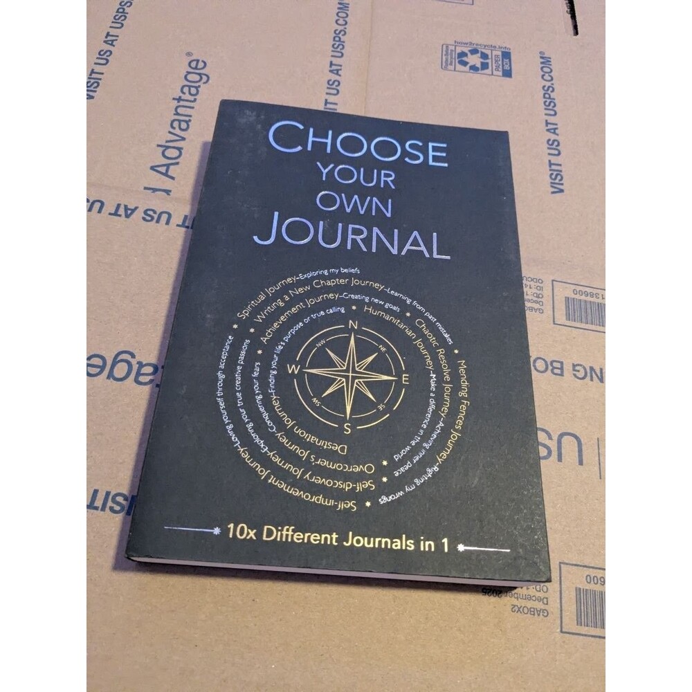 Piccadilly Choose Your Own Journal Guided Prompts Diary 10-in-1 Black OS
